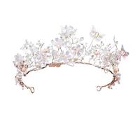 Handmade Rhinestone Butterfly Tiara - European Style Bridal Crown Headband(Fancy silver diamond)