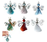 Handmade Sea Glass Ornament, Hand Silver Wire Wrapped Christmas Sea Glass Decor, Unique Beach Inspired Pendant Decor for Home for Ocean Lovers