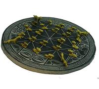 Handmade Slate Bagh Chal (Moving Tigers) Nepal Tradizionale Boardgame & Pieces