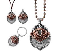 Handmade Tarot Vision Pendant, All-Seeing Eye Necklace Unisex, Mystic Divination Symbol Ornaments,Spiritual Guidance,Fate Insights,Smooth Rotation