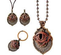 Handmade Tarot Vision Pendant, All-Seeing Eye Necklace Unisex, Mystic Divination Symbol Ornaments,Spiritual Guidance,Fate Insights,Smooth Rotation