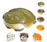 Handmade Unique Frog Design Wireless Earphone Protective Cases,Ugly Frog Anti-Scratch Wireless Earphone Protector,Weird Toad Creative Animals Earbuds Covers for Airpods 4/Pro 3 (Green, for Pro 3)