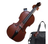 Handmade Violin Keychain | Stylish Keychain for Music | Musical Keyring, Violin Lover Keychain, Keychain Jewelry, Classic Leather Keyring, Decorative Bag Pendant, Elegant Violin Keychain