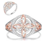 Handmade Witch's Return-Knot Protection Ring, Protect Your Loved Ones, Knot Design with Rose-Gold Detail, Vintage Gift for Girlfriend (#12)