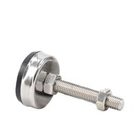 HANDOPCY Dotazione Piedini regolabili Piedini for tornio regolabili in acciaio inossidabile con filettatura M8 M10 M12 di livellamento Base girevole(D54xM12x100mm,6Pcs)