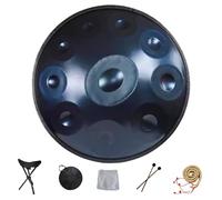 Handpan 22 Pulgadas Tambores de Mano en Re Menor 9/10/12 Notas Instrumento de Tambor de Acero handpan professionale 432Hz/440Hz para Meditación, Musicoterapia(Blue,10 Notes(432Hz))