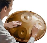 Handpan 9 Notes 440 Hz in G Minor con supporto per pan, battenti resistenti e panno antipolvere per la salute del suono, la meditazione, lo yoga