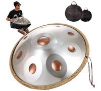 Handpan A 9 Note In Re Minore, Strumento A Tamburo Handpan, Strumento Handpan Per Principianti Da 22 Pollici Per La Guarigione Del Suono, Meditazione Personale, Yoga(Goldeneye,440HZ)