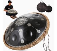 Handpan A 9 Note In Re Minore, Strumento A Tamburo Handpan, Strumento Handpan Per Principianti Da 22 Pollici Per La Guarigione Del Suono, Meditazione Personale, Yoga(Mandala,440HZ)