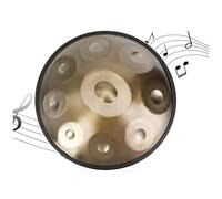 Handpan a 9 note in Re minore, Strumento handpan per principianti da 22 pollici, ideale per la guarigione del suono, la meditazione personale, lo yoga, con supporto per handpan, custodia per handpan