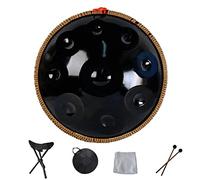 Handpan armonico Drum Hand Pan 9 10 12 14 Note Strumento a percussione Professionale Handpan in Acciaio con Borsa da Viaggio Decorazione in Corda e Mazze per Meditazione Yoga Zen