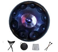 Handpan armonico Drum Hand Pan 9 10 12 14 Note Strumento a percussione Professionale Handpan in Acciaio con Borsa da Viaggio Decorazione in Corda e Mazze per Meditazione Yoga Zen