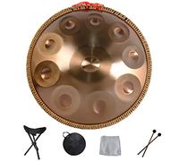 Handpan armonico Drum Hand Pan 9 10 12 14 Note Strumento a percussione Professionale Handpan in Acciaio con Borsa da Viaggio Decorazione in Corda e Mazze per Meditazione Yoga Zen