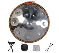 Handpan armonico Drum Hand Pan 9 10 12 14 Note Strumento a percussione Professionale Handpan in Acciaio con Borsa da Viaggio Decorazione in Corda e Mazze per Meditazione Yoga Zen