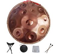 Handpan armonico Drum Hand Pan 9 10 12 14 Note Strumento a percussione professionale Handpan in acciaio con borsa da viaggio Decorazione in corda e mazze per meditazione Yoga Zen