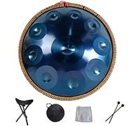 Handpan armonico Drum Hand Pan 9 10 12 14 Strumento a percussione professionale Handpan in acciaio con borsa da viaggio Decorazione in corda per la meditazione Yoga Zen,Blue,9Notes