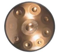 Handpan Armonico Drum Per Adulti Strumento A Tamburo Handpan 432HZ/440HZ Tamburo Hand Pan D Minore Handpan Steel Drums Strumento Professionale Per Esibizioni Professionali(Gold,9 Notes (432Hz))