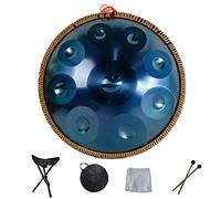 Handpan - Batteria professionale con borsa da viaggio e mazzuole, 9, 10, 12, 14 note, per meditazione, yoga e pratica zen