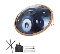 Handpan Drum 432 Hz/440 Hz, Strumento A Percussione Professionale Handpan In Acciaio In Re Minore 9/10/12 Note, Tamburo Armonico Gold Handpan Da 22 Pollici, Per L'educazione Musicale(E-440Hz,12Notes)