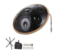 Handpan Drum 432 Hz/440 Hz, Strumento A Percussione Professionale Handpan In Acciaio In Re Minore 9/10/12 Note, Tamburo Armonico Gold Handpan Da 22 Pollici, Per L'educazione Musicale(C-432Hz,10Notes)