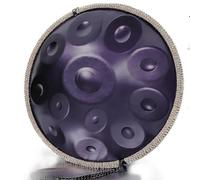 Handpan Drum 432Hz/440Hz, 9/10/12 Note Re Minore Tamburi Curdi Strumento Per Adulti, Tamburo A Percussione In Acciaio Da 22 Pollici Per La Meditazione Yoga(Purple,12 NOTES-440HZ)