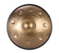 Handpan Drum 440Hz/432Hz 9/10/12 Note Tamburo Pan In Acciaio Inox Strumenti A Percussione In Metallo, Spirale Dorata(9 Notes (440Hz))