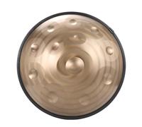 Handpan Drum 440Hz/432Hz 9/10/12 Note Tamburo Pan In Acciaio Inox Strumenti A Percussione In Metallo, Spirale Dorata(12 Notes (440Hz))