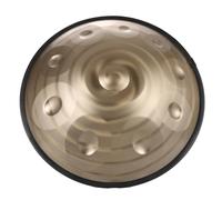 Handpan Drum 440Hz/432Hz 9/10/12 Note Tamburo Pan In Acciaio Inox Strumenti A Percussione In Metallo, Spirale Dorata(10 Notes (432Hz))