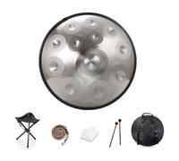 Handpan Drum 9/10/12 Note Tamburo for handpan da 22 pollici 432HZ/440HZ Re minore for guarigione del suono, meditazione personale, yoga, con borsa morbida, mazze, supporto for tamburo for handpan, pan