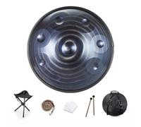 Handpan Drum 9/10/12 Note Tamburo for handpan da 22 pollici 432HZ/440HZ Re minore for guarigione del suono, meditazione personale, yoga, con borsa morbida, mazze, supporto for tamburo for handpan, pan