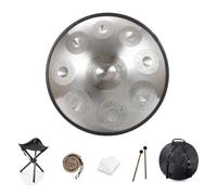 Handpan Drum 9/10/12 Note Tamburo for handpan da 22 pollici 432HZ/440HZ Re minore for guarigione del suono, meditazione personale, yoga, con borsa morbida, mazze, supporto for tamburo for handpan, pan