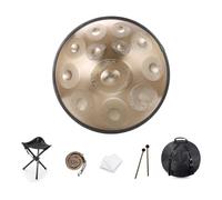 Handpan Drum 9/10/12 Note Tamburo for handpan da 22 pollici 432HZ/440HZ Re minore for guarigione del suono, meditazione personale, yoga, con borsa morbida, mazze, supporto for tamburo for handpan, pan
