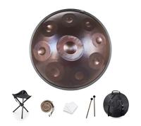 Handpan Drum 9/10/12 Note Tamburo for handpan da 22 pollici 432HZ/440HZ Re minore for guarigione del suono, meditazione personale, yoga, con borsa morbida, mazze, supporto for tamburo for handpan, pan