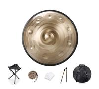 Handpan Drum 9/10/12 Note Tamburo for handpan da 22 pollici 432HZ/440HZ Re minore for guarigione del suono, meditazione personale, yoga, con borsa morbida, mazze, supporto for tamburo for handpan, pan