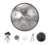 Handpan Drum 9/10/12 Note Tamburo for handpan da 22 pollici 432HZ/440HZ Re minore for guarigione del suono, meditazione personale, yoga, con borsa morbida, mazze, supporto for tamburo for handpan, pan