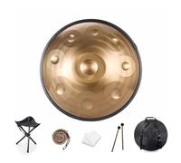 Handpan Drum 9/10/12 Note Tamburo for handpan da 22 pollici 432HZ/440HZ Re minore for guarigione del suono, meditazione personale, yoga, con borsa morbida, mazze, supporto for tamburo for handpan, pan