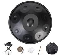 Handpan Drum 9/10/12 Note Tamburo for handpan da 22 pollici 432HZ/440HZ Re minore for guarigione del suono, meditazione personale, yoga, con borsa morbida, mazze, supporto for tamburo for handpan, pan