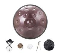 Handpan Drum 9/10/12 Note Tamburo for handpan da 22 pollici 432HZ/440HZ Re minore for guarigione del suono, meditazione personale, yoga, con borsa morbida, mazze, supporto for tamburo for handpan, pan