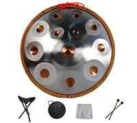 Handpan Drum Hand Pan 9 10 12 14 Note Strumento a percussione professionale Handpan in acciaio con borsa da viaggio Decorazione in corda e mazze per meditazione Yoga Zen