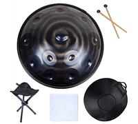 Handpan Drum In D Minor 9 10 12 14 Notes Tambor de lengüeta de acero de 22 pulgadas con bolsa de mano suave, instrumento de percusión profesional Hand Pan para curación de s