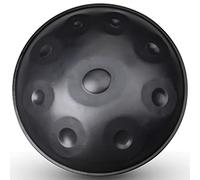 Handpan Drum In D Minori 9 Notes Drum A Mano In Acciaio 22 Pollici 22/56 Cm, Con Sacchetto Di Trasporto Morbido, For La Produzione Audio Professionale, Entusiasta Di Musica (Color : Black)