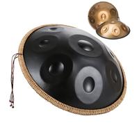Handpan Drum Instrument 22 Pollici In Re Minore, Tamburo In Acciaio Per Adulti, Strumento A Percussione Per Tamburo In Acciaio Handpan Per Educazione Musicale/concerto/yoga Curativo Della Mente(Black,