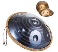 Handpan Drum Instrument 22 Pollici In Re Minore, Tamburo In Acciaio Per Adulti, Strumento A Percussione Per Tamburo In Acciaio Handpan Per Educazione Musicale/concerto/yoga Curativo Della Mente(Dark,9