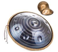Handpan Drum Instrument 22 Pollici In Re Minore, Tamburo In Acciaio Per Adulti, Strumento A Percussione Per Tamburo In Acciaio Handpan Per Educazione Musicale/concerto/yoga Curativo Della Mente(Dark,1