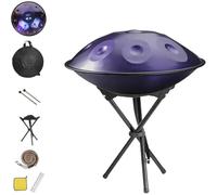 Handpan Drum - Note 9/10/12 In Re Curdo Minore Strumento A Percussione Professionale Handpan In Acciaio, Set Di Batteria Handpan A 432/440 Hz, Per Bambini E Adulti(Dark purple,432HZ/10Note)
