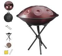 Handpan Drum - Note 9/10/12 In Re Curdo Minore Strumento A Percussione Professionale Handpan In Acciaio, Set Di Batteria Handpan A 432/440 Hz, Per Bambini E Adulti(Purple,440HZ/10Note)