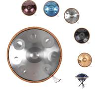 Handpan Drum - Note 9/10/12 In Re Curdo Minore Strumento A Percussione Professionale Handpan In Acciaio, Set Di Batteria Handpan A 432/440 Hz, Per Bambini E Adulti(Silver,432HZ/9Note)