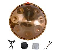 Handpan Drum Steel Percussione Strumento con Borsa da Viaggio, Decorazione Corda e Mazzuole per Meditazione, Yoga e Pratica Zen