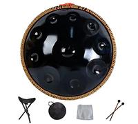 Handpan Drum Steel Percussione Strumento con Borsa da Viaggio, Decorazione Corda e Mazzuole per Meditazione, Yoga e Pratica Zen