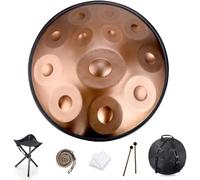 Handpan Drum Strumenti a percussione for tamburo handpan, tamburo handpan in re minore 440Hz 9/10/12 tamburo handpan for armonia professionale a tre toni, adatto for musicoterapia, meditazione, yoga (